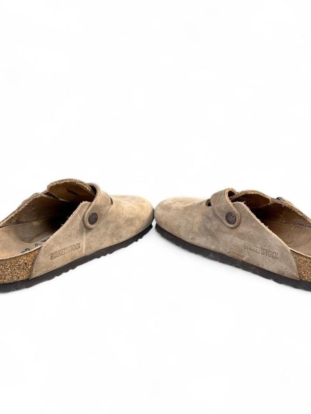 Birkenstock Boston Taupe Suede Clogs EU 37 Wide Fit Women's 6-6.5 - Picture 6 of 8
